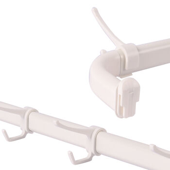 Handtuchhalter mit Drucktastensperren, Wei&szlig;