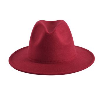 LA MAREY - Fedora Hut, Unisex, 56-58cm, Burgunder
