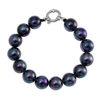 Pfaufarbenes Muschelkernperle Armband