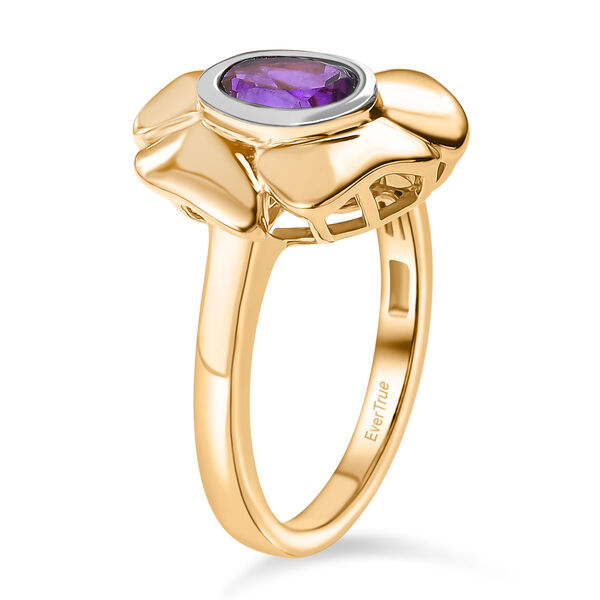 EverTrue afrikanischer Amethyst zweifarbiger Ring - 0,71 ct. image number 4