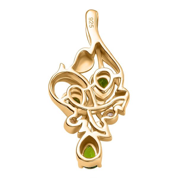 Nat&uuml;rlicher Chromdiopsid und Zirkon-Anh&auml;nger - 0,53 ct. image number 5