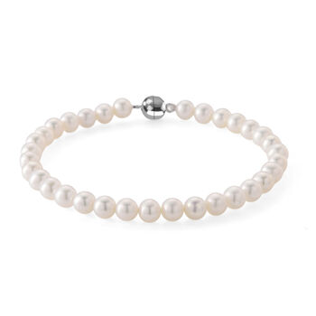 D'Joy AAA Zhuji Akoya-Perle (5-5.5 mm) Armband ca. 18 cm 925 Silber Rhodiniert