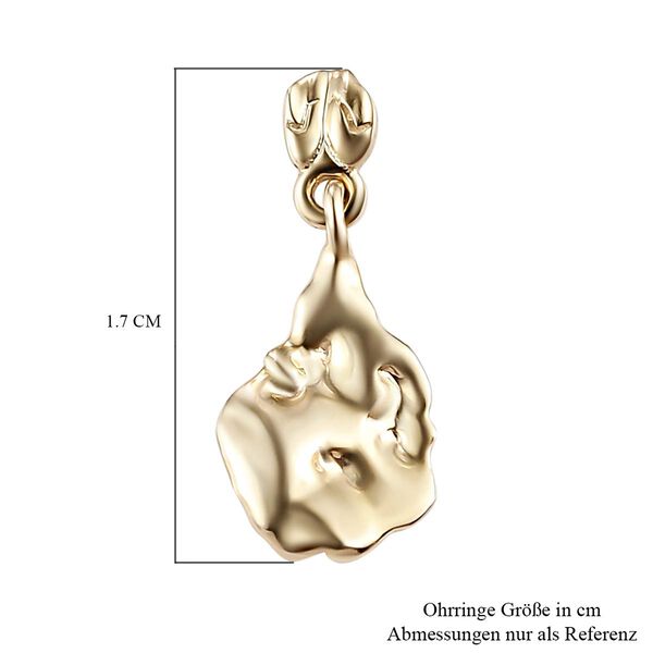 Goldnugget-Ohrringe, 375 Gelbgold image number 5