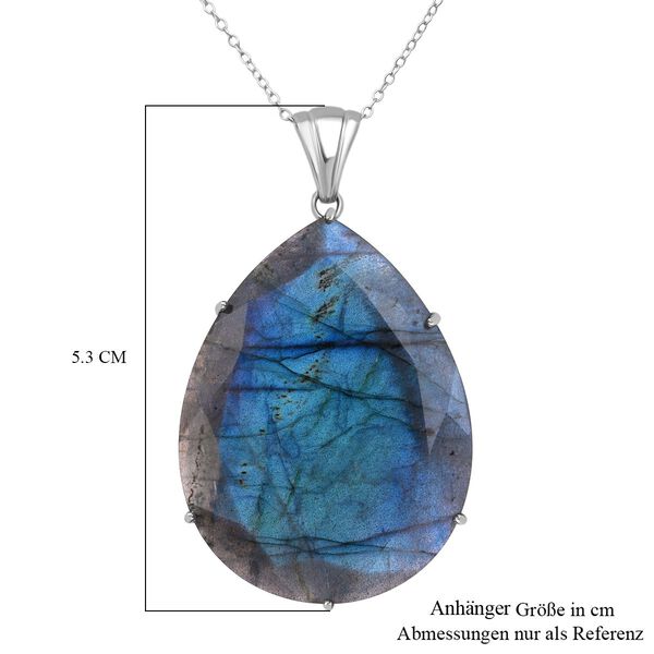 D'Joy Labradorit Anh&auml;nger mit 50cm Kette - 61,88 ct. image number 5