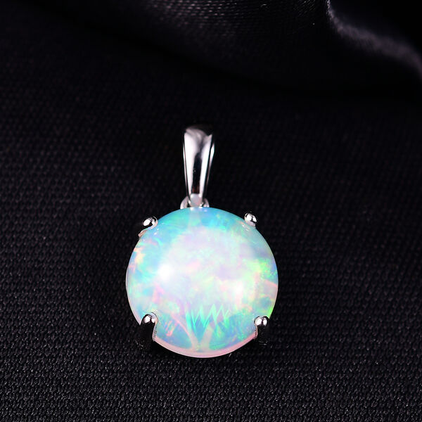 RHAPSODY AAAA nat&uuml;rlicher, &auml;thiopischer Welo Opal Anh&auml;nger in 950 Platin - 5 ct. image number 2