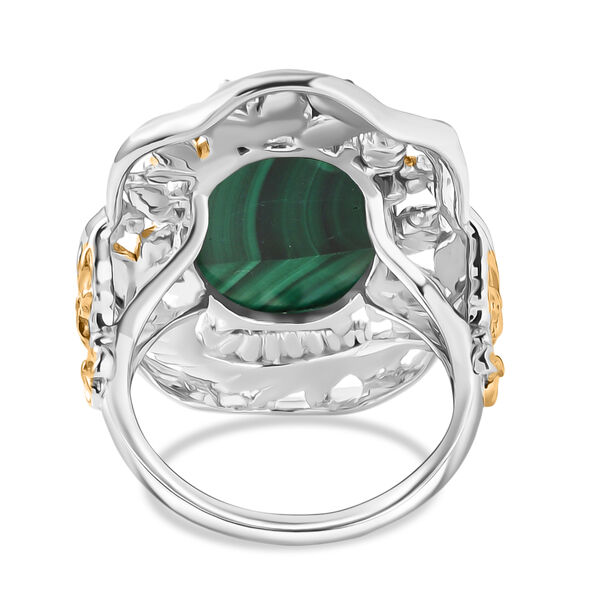 EVER TRUE AA Malachit Ring Nickelfreies Messing Zweifarbige Beschichtung (Gr&ouml;&szlig;e 18.00) ca. 14,97 ct image number 5