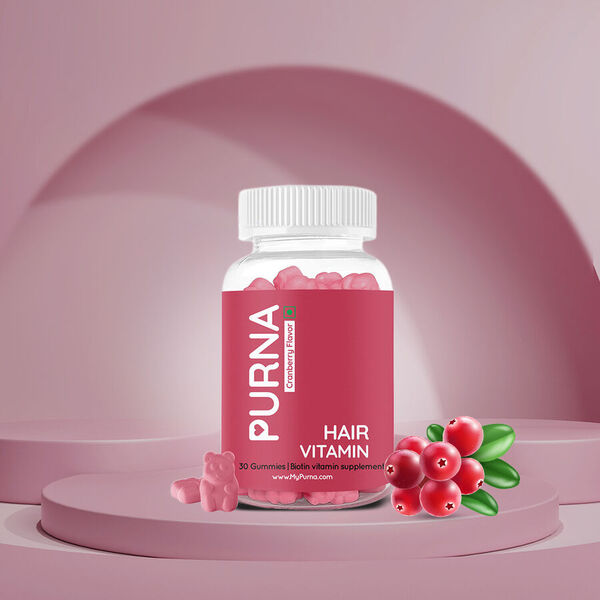 PURNA flie&szlig;endes Haar Cranberry Biotin Erg&auml;nzung 30 Drops f&uuml;r Erwachsene und Kinder image number 2