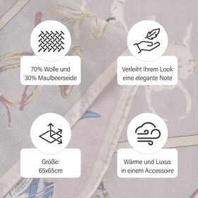 LA MAREY Foulard Quadratischer Schal, Pink