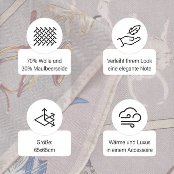 LA MAREY Foulard Quadratischer Schal, Pink