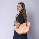 Handtasche für Damen, Orange und Weiß image number 1
