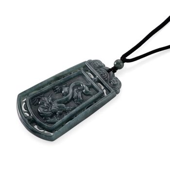 Nat&uuml;rlicher Olmek Jadeit Verlangte Drachen und Ph&ouml;nixe Halskette Flexibles (ca. 71 cm) ca. 125.00 ct