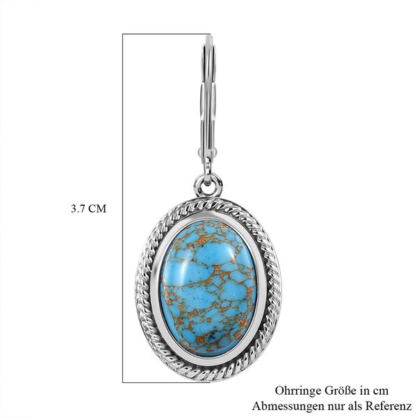 Blaue Türkis-Ohrringe image number 6