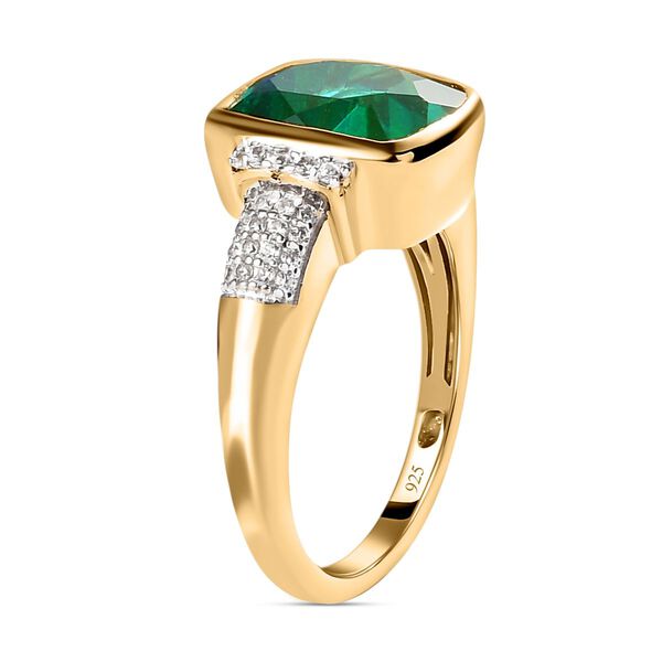 Pfau Triplett Quarz und wei&szlig;er Zirkon-Ring - 5,07 ct. image number 5