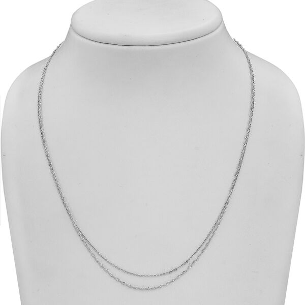 925 Silber rhodiniert Kette ca. 45 cm ca. 2,40g image number 1