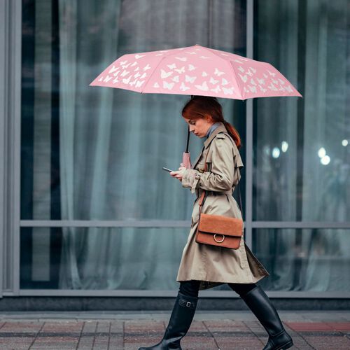 Farbwechselnder Regenschirm, rosa image number 1
