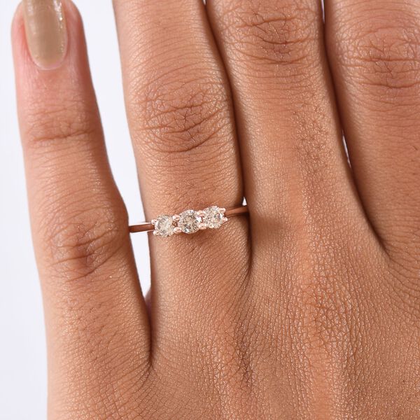 D'Joy nat&uuml;rlicher Champagner Diamant Ring - 0,50 ct. image number 3