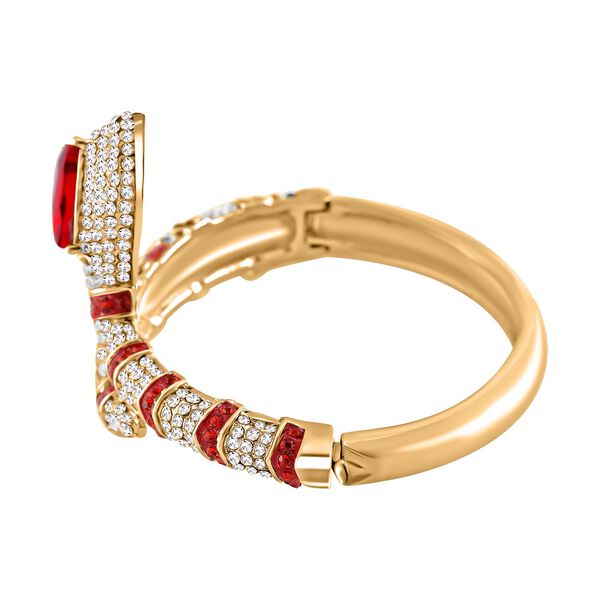 Roter und weißer Kristall-Armreif, 18 cm image number 3
