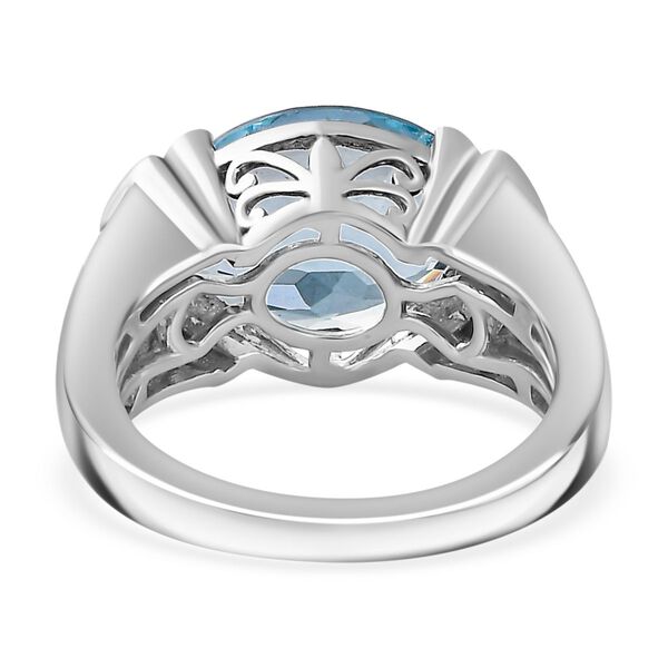 Himmelblauer Topas und Zirkon Ring - 5,55 ct. image number 6