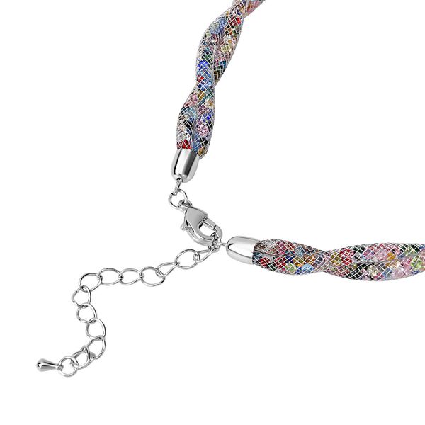 Mehrfarbige Kristall 50+5cm Halskette image number 4