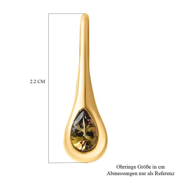 AA nat&uuml;rliche, goldene Tansanit-Ohrringe - 0,75 ct. image number 6