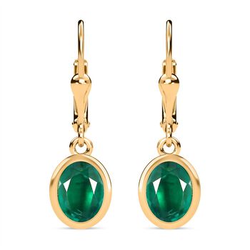 Smaragd Triplett Quarz Ohrringe - 3,07 ct.