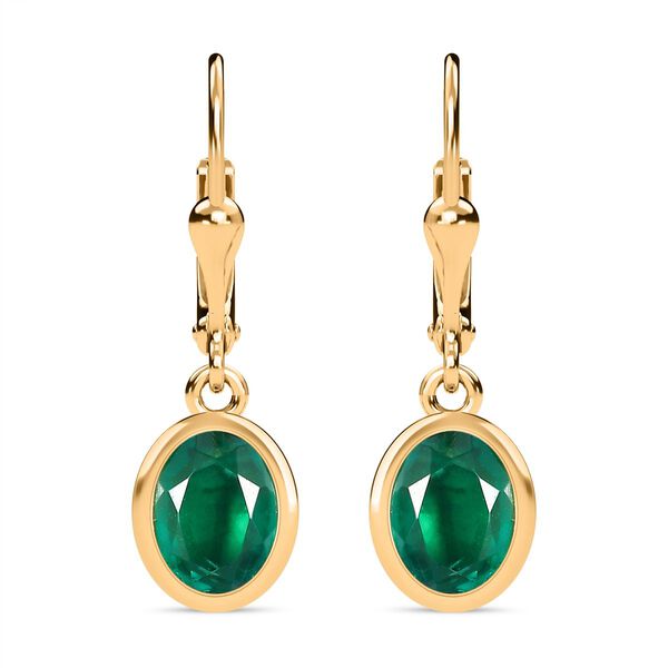 Smaragd Triplett Quarz Ohrringe - 3,07 ct.