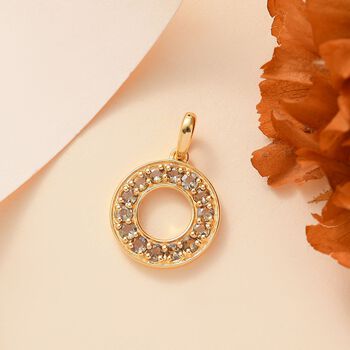 AA nat&uuml;rlicher goldener Tansanit Anh&auml;nger, ca. 0,87 ct.