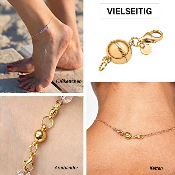 TOUCH und LOCK vergoldeter Silber-Magnet-Karabinerverschluss image number 5