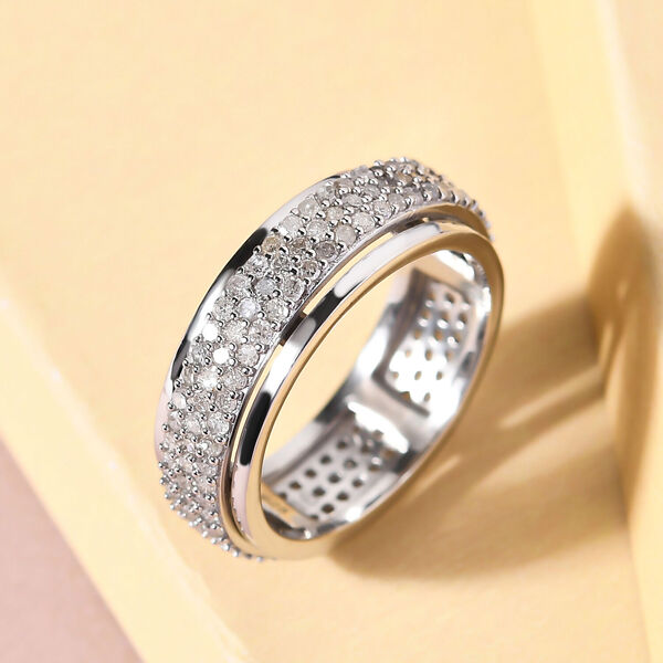 Luxus Diamant Anti-Stress Spinning Ring - 1 ct. image number 1