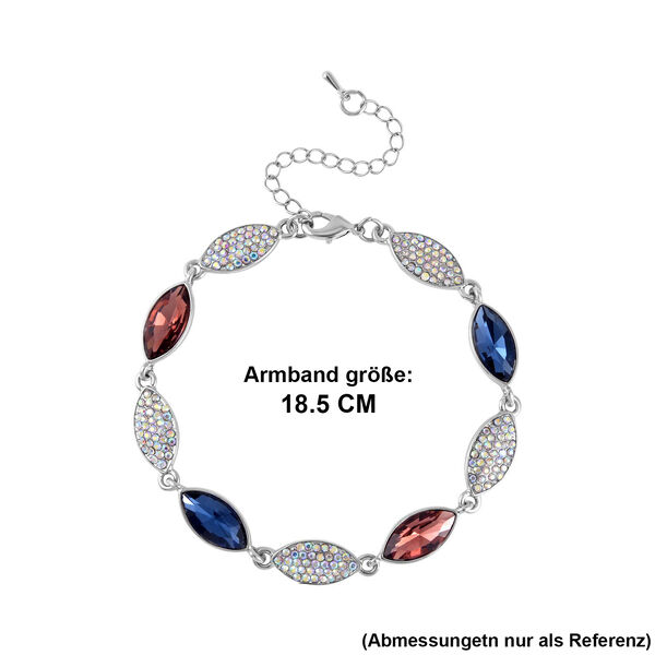 Mehrfarbiger Kristall Armband, ca. 20 cm image number 6