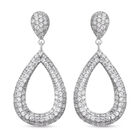 Lustro Stella - Weiße Zirkonia-Ohrringe, 925 Silber rhodiniert ca. 3.09 ct