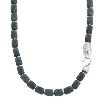 Jade Halskette ca. 50 cm 316L Edelstahl (10-15 Werktage Lieferzeit) ca. 400.00 ct