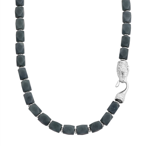 Jade Halskette ca. 50 cm 316L Edelstahl (10-15 Werktage Lieferzeit) ca. 400.00 ct
