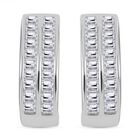 LUSTRO STELLA - Weißer Zirkonia Ohrringe 925 Silber rhodiniert