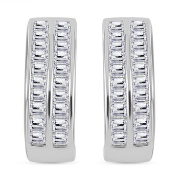 LUSTRO STELLA - Wei&szlig;er Zirkonia Ohrringe 925 Silber rhodiniert