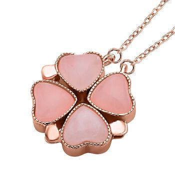 Rosenquarz und rosa Kristall-2-Wege-Schmuckset