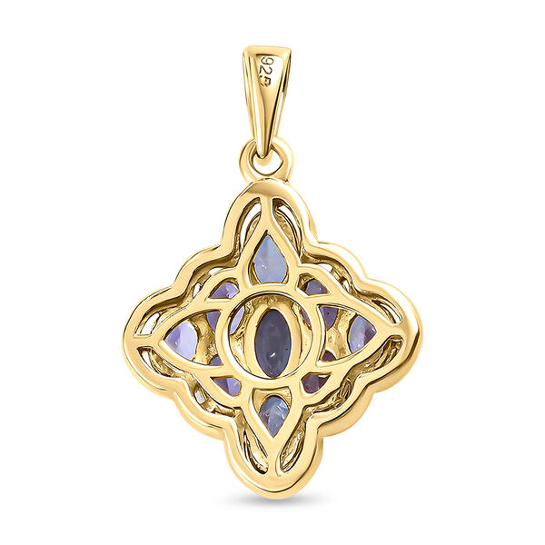 Tansanit-Anh&auml;nger, 925 Silber vergoldet ca. 1,62 ct image number 5