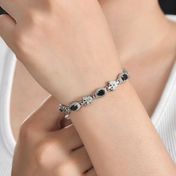 Schwarzes Spinell 26,75cm Armband - 3,14 ct. image number 3