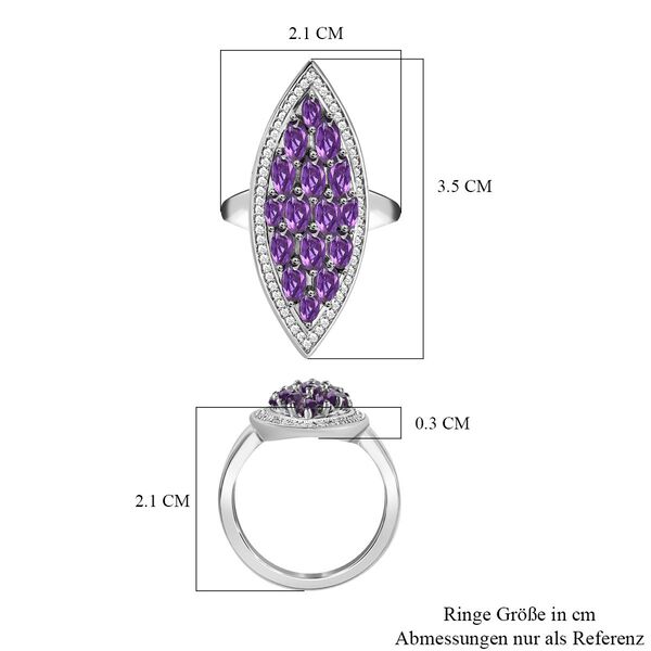 Afrikanischer Amethyst und Zirkon-Cocktail-Ring - 2,50 ct. image number 7
