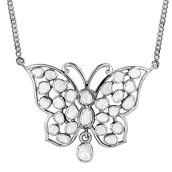 Polki Diamant Halskette, 50cm - 2 ct.