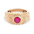 Afrikanischer Rubin Ring 925 Silber 585 Vergoldet image number 0