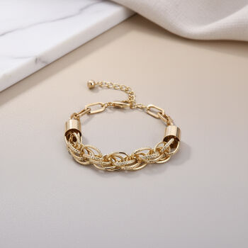 Gelb Armband ca. 19 cm + 5 cm Extender, ca. 17,50g