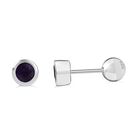 Afrikanischer Amethyst Ohrringe 925 Silber rhodiniert ca. 0,49 ct.
