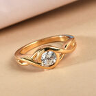 LUSTRO STELLA Feinster Zirkonia Ring 925 Silber vergoldet image number 1