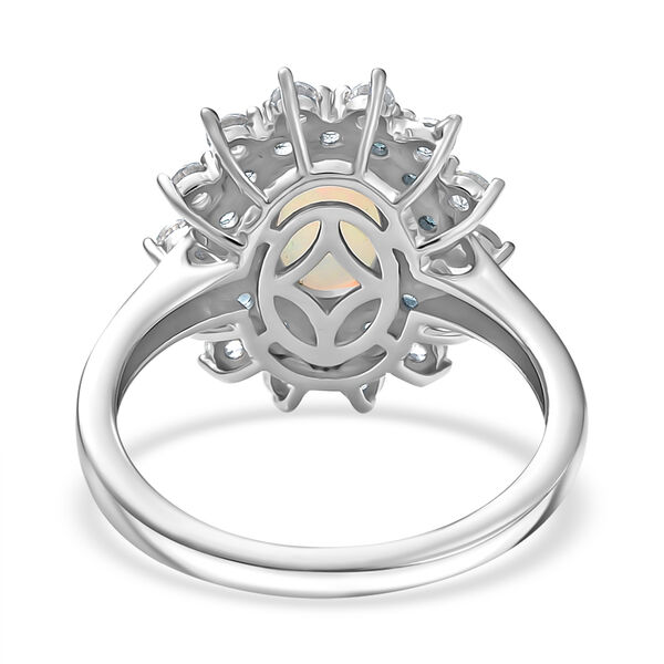 AA Nat&uuml;rlicher, &auml;thiopischer Welo Opal, Wei&szlig;er Zirkon Ring 925 Silber rhodiniert (Gr&ouml;&szlig;e 20.00) ca. 2,28 ct image number 6