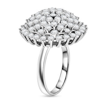 Wei&szlig;er Zirkonia Ring Nickelfreies Messing (Gr&ouml;&szlig;e 17.25)