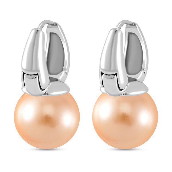 Goldene Muschelkernperle Ohrringe image number 4