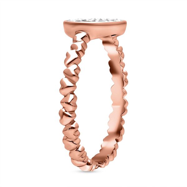 LUXURIANT SI-GH Labor Diamant Ring, 925 Silber 750 Ros&eacute;gold Vermeil - 0,35 ct. image number 3