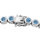 Blauer Zirkon Armband, ca. 19 cm, 925 Silber rhodiniert ca. 21.49 ct image number 3
