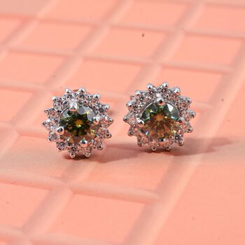 D'Joy Paraiba Moissanit und Moissanit Ohrringe - 1,27 ct.